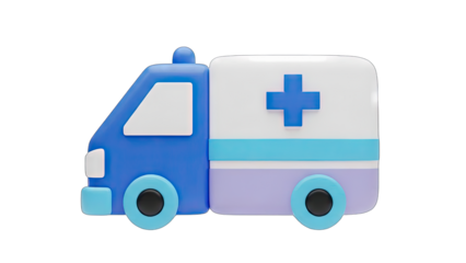 3D Ambulance Illustration: Emergency Medical Services Concept