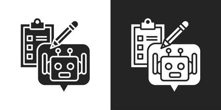 Tutoring Icon In Black And White Glyph Style