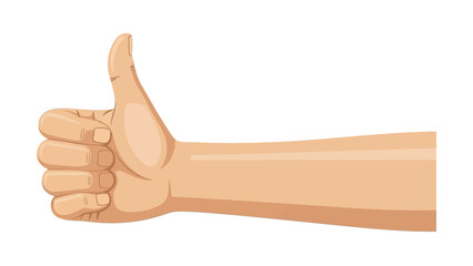 Close up of a Human Hand Giving a Thumbs Up Gesture for Positive Feedback