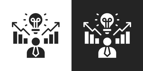 Startup Icon In Black And White Glyph Style