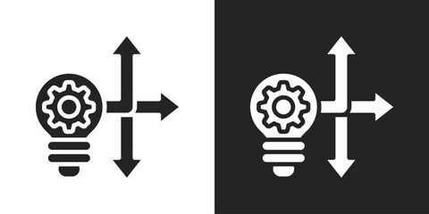 Pivot Icon In Black And White Glyph Style