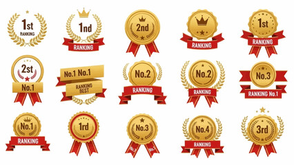 Elegant Award Ribbon Set for Celebrations and Achievements