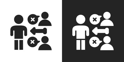 third party Icon In Black And White Glyph Style