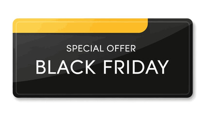 Black Friday Sale Banner with Special Offer for Retail Promotions