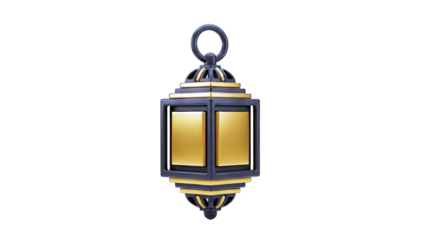3D Rendered Lantern Isolated on White Background