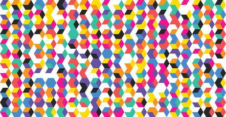 Optical illusion geometric pattern bright cubical background