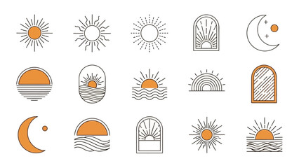 Serene Sunset and Sunrise Scenes with Calm Water and Arched Windows for Nature and Lifestyle Photography