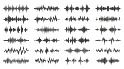 Collection of Diverse Sound Wave Patterns for Creative Design Projects