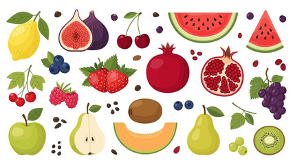 Colorful Array of Fresh Fruits for Healthy Eating and Nutrition
