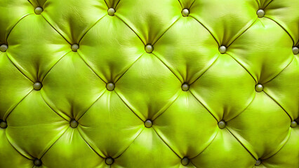 Obraz premium Bright Lime Green Tufted Upholstery Texture Background