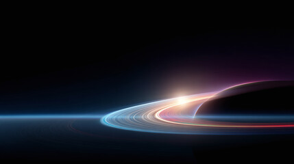 abstract space background of planet and ring