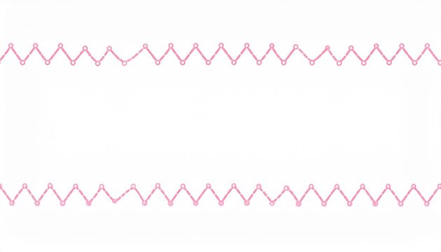 Pink zigzag pattern on white background