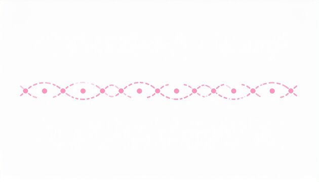 Pink Dotted Wavy Border Decoration