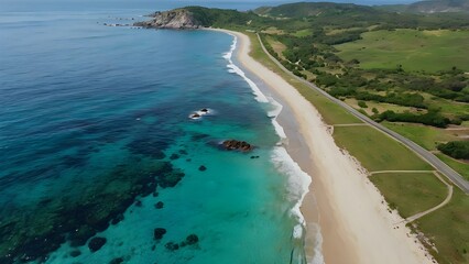Obraz premium aerial view of the beach