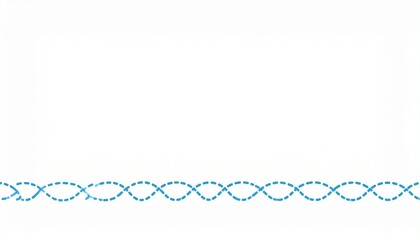 Blue Dotted Wave Pattern on White Background