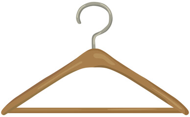 シンプルな木製ハンガーのイラスト ベクター素材