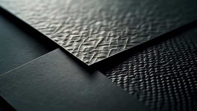 Dynamic Abstract Dark Textures - Intersecting Geometric Patterns Under Dramatic Light.