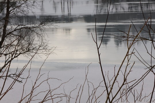 winter fozen lake