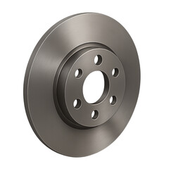 Close-up of a Metal Brake Disc Rotor