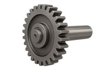Gray Metal Gear Mechanism with Shaft