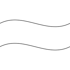 Obraz premium Minimal Horizontal Wavy Line Abstract Background