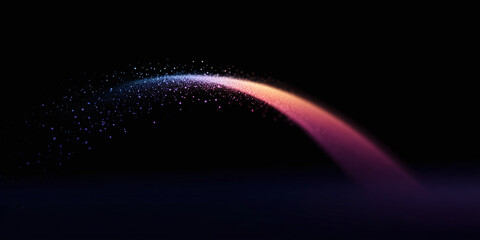 abstract colorful background of glowing tech ring with space