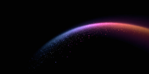 abstract colorful background of glowing tech ring with space