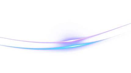 Blue Purple Neon Energy Flow with Glossy Light Isolated PNG