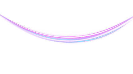 Blue Purple Neon Energy Flow with Glossy Light Isolated PNG
