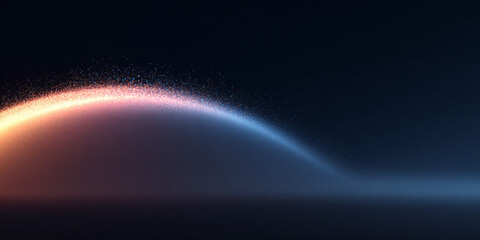 abstract colorful background of glowing tech ring with space