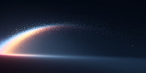 abstract colorful background of glowing tech ring with space