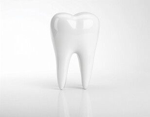 tooth on white background