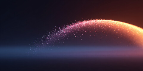 abstract colorful background of glowing tech ring with space