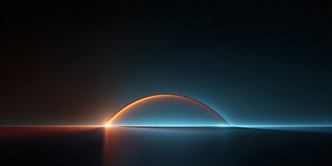 abstract colorful background of glowing tech ring with space