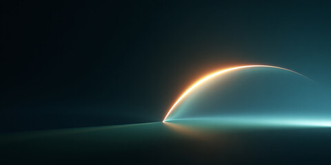 abstract colorful background of glowing tech ring with space