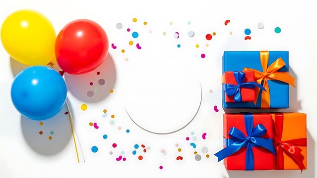 Happy birthday balloons decoration backround and festive element balloons