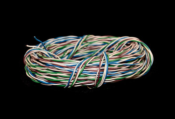 electrical wire isolated on white background