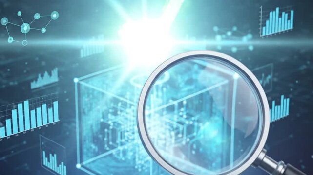 Algorithm audit evaluating AI ethics with digital verification checkmark