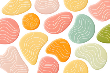 seamless pattern with candy on transparent background 
