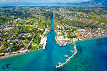 Korinth, Greece April 2025: Korinth-Kanal in Griechenland