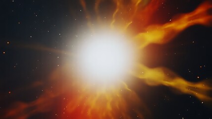 Vibrant nebula with bright central star