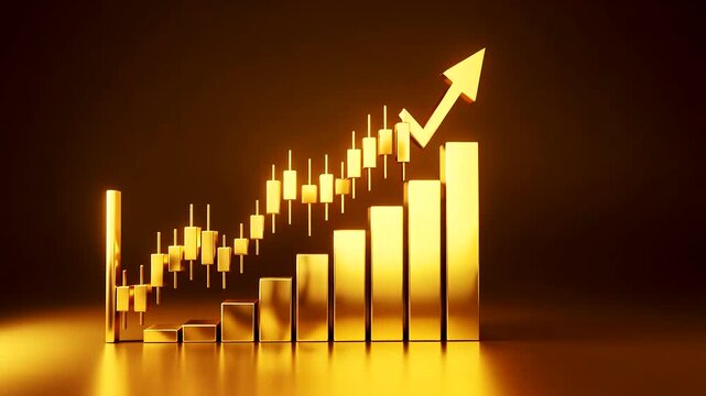 Business Gold Candlestick Invest