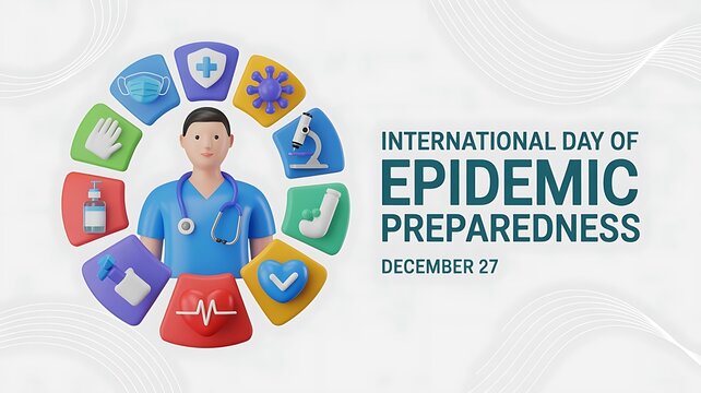 International day of epidemic preparedness healthcare worker illustration - Powered by Adobe