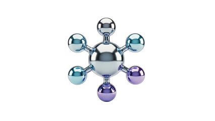 3D Molecule Model Isolated on White Background