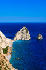 Aerial photos of the famous Mizithres Rocks and the beach in Keri, Zakynthos 2025