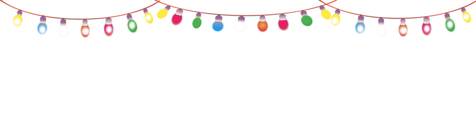 String lights decorated on white 