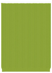 Vibrant lime green ribbed knit fabric pattern with textured vertical stripes isolated on transparent background