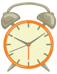 ベル付きの目覚まし時計のイラスト ベクター素材