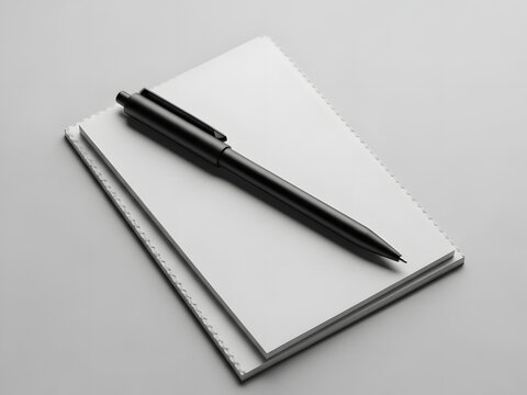 Writing instrument on notepad ready for note taking and planning