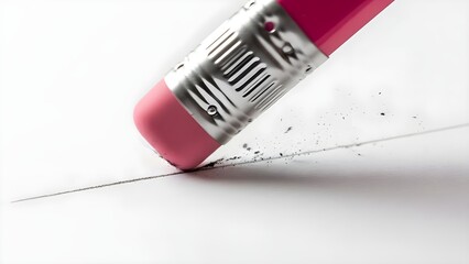 pink eraser detail pencil correction concept erasing mistake HIgh q. stock file.